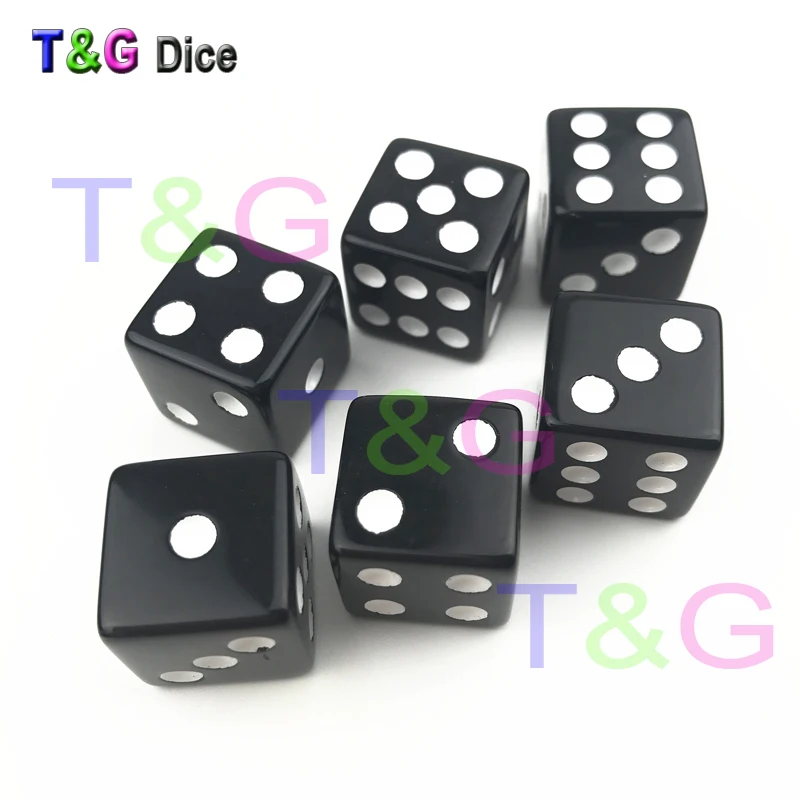 6 цветов T & G Высокое качество игральные кости 16 мм шестисторонние/D6 стандартные
