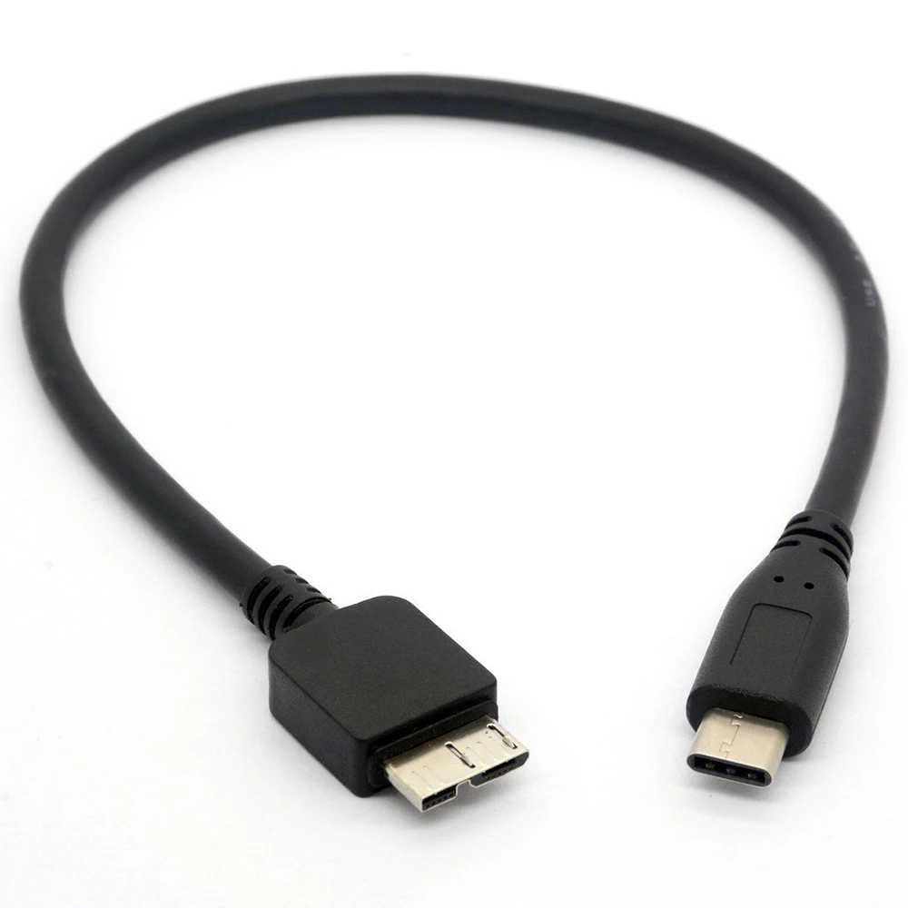 30 см/11,8" USB C к Micro USB кабель type C к Micro B для WD my PassPort HDD жесткий диск адаптеры для мобильных телефонов