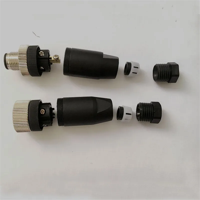 

1PCS SS025 M12 waterproof aviation plug female/male 4PIN sensor encoder connector straight/bent screw fixation non-welding