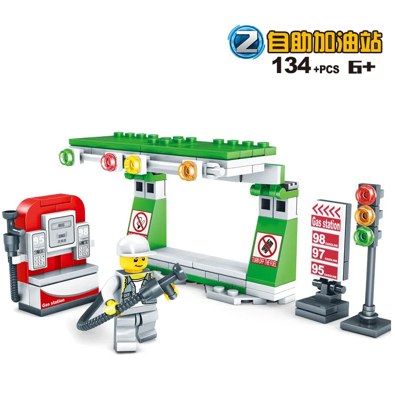 4 шт./лот логистический центр с видом на город экспресс строительные блоки наборы