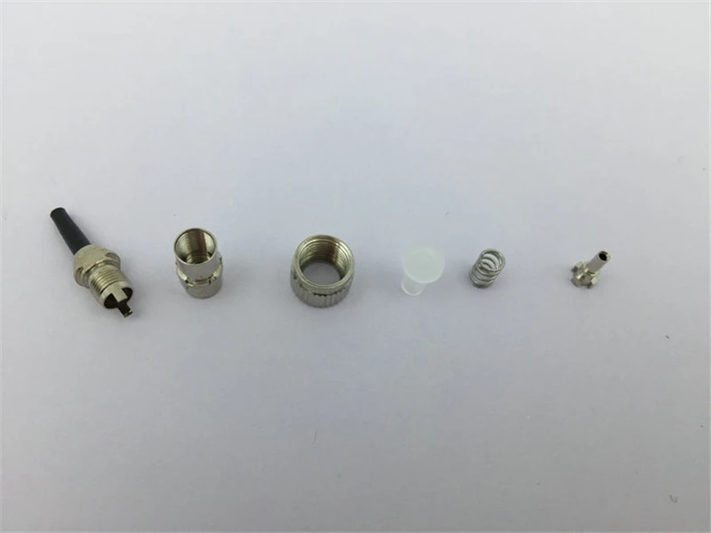 1000pcs FC fiber connector kit 0.9mm without ferrule SM MM inner screw adjustable stopper optical accessories ELINK | Мобильные