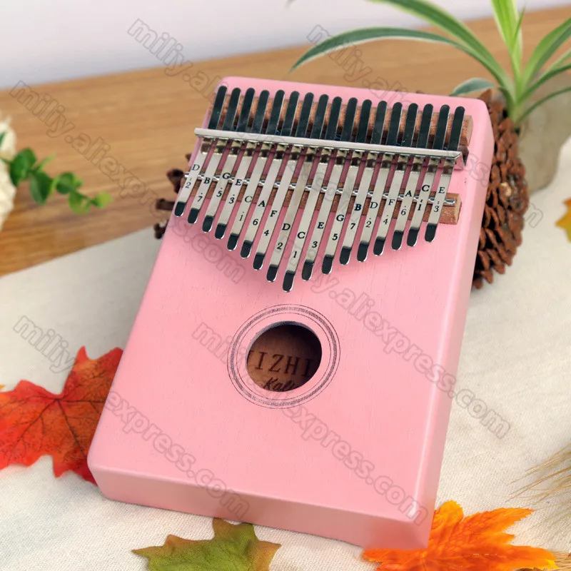 

17 Key Kalimba African solid Mahogany Thumb Finger Piano 17 keys Solid Wood Kalimba Mbira Thumb