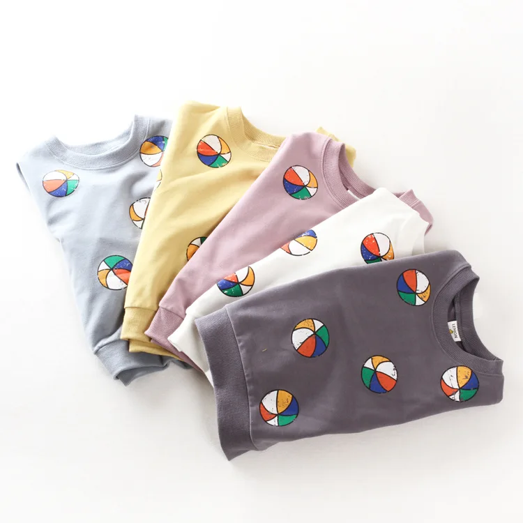 Футболка для девочек новинка 2017 весенний Топ маленьких мальчиков свитшот