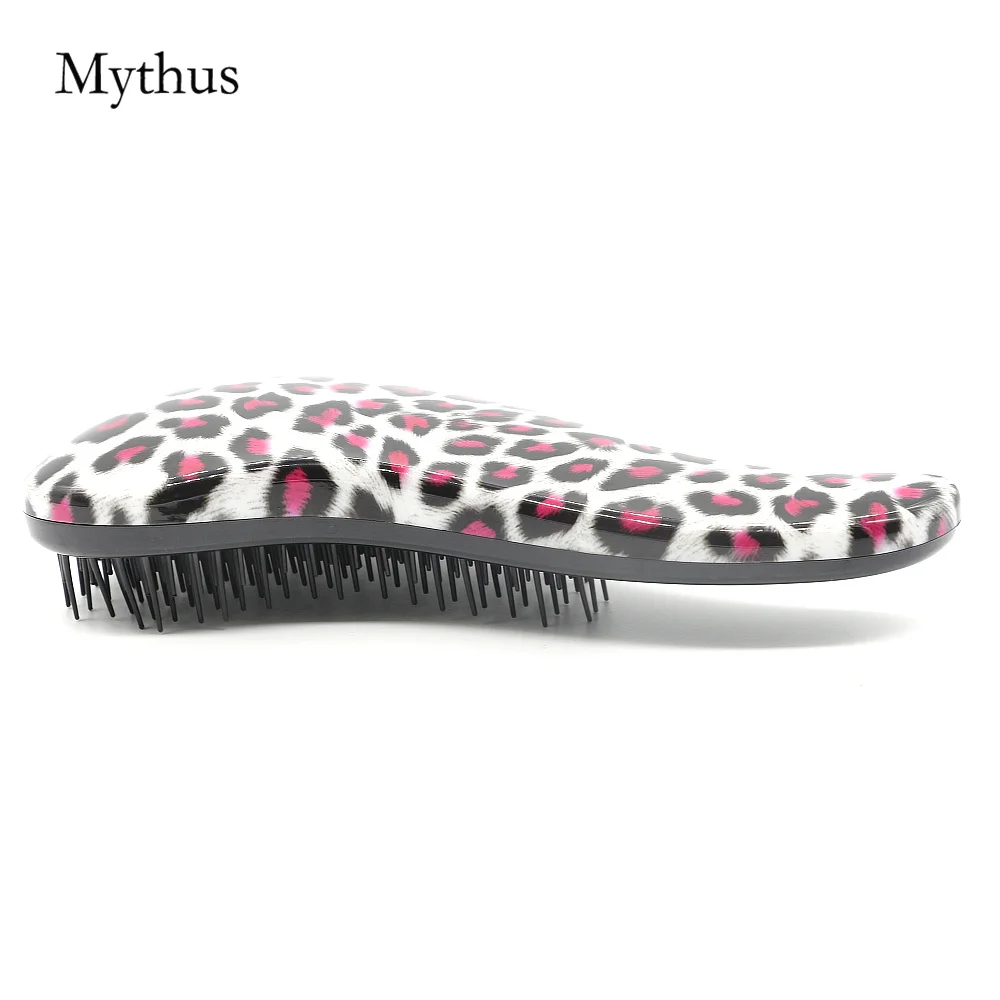Mythus расческа для волос с леопардовым узором расчесывания гладких в 3 цветах из