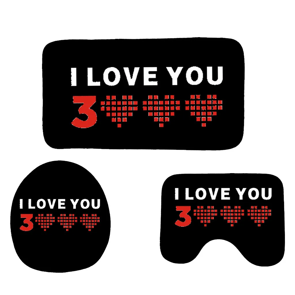 Горячие новые продукты 3 шт I love You три тысячи раз нескользящий коврик для ванной комнаты кухонный коврик для ванной комнаты декоративные аксессуары