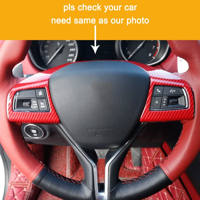 

1pc for Maserati Levante Steering wheel key Decorative frame