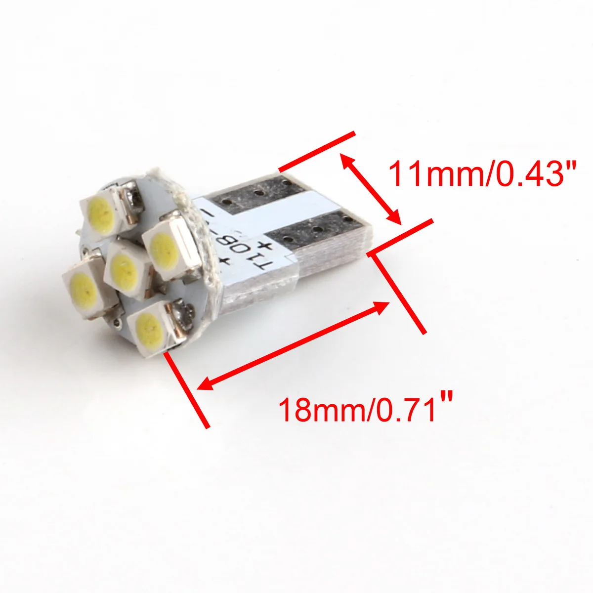 POSSBAY T10 4/5 SMD СВЕТОДИОДНЫЙ 5050/1210 дневные ходовые огни 12V белый светильник светодиодный Клин Авто Лампа для салона автомобиля 10 шт