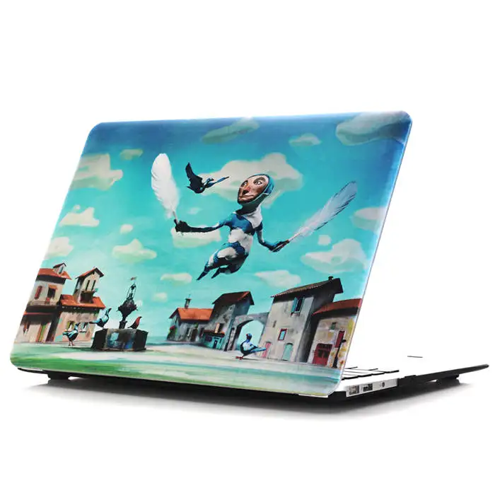 Новый цветной матовый чехол с мультяшным рисунком для Apple macbook Air Pro Retina 11 12 13 15