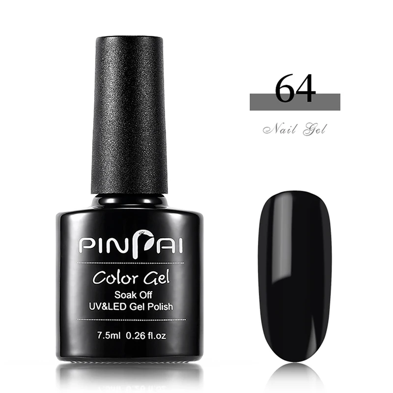 NO.64 Pinpai 64 Цвета УФ-гель для ногтей Полупостоянный 7,5 мл Гибридный СВЕТОДИОДНЫЙ УФ гель лак удаляющийся замачиванием лаковое гелевое покрытие для ногтей верхнее пальто базовое пальто - Цвет: NO.64