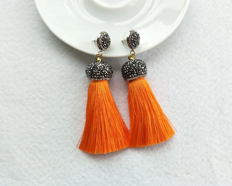 5 пар рождественский подарок разноцветные хлопковые шелковые кисточки для серег