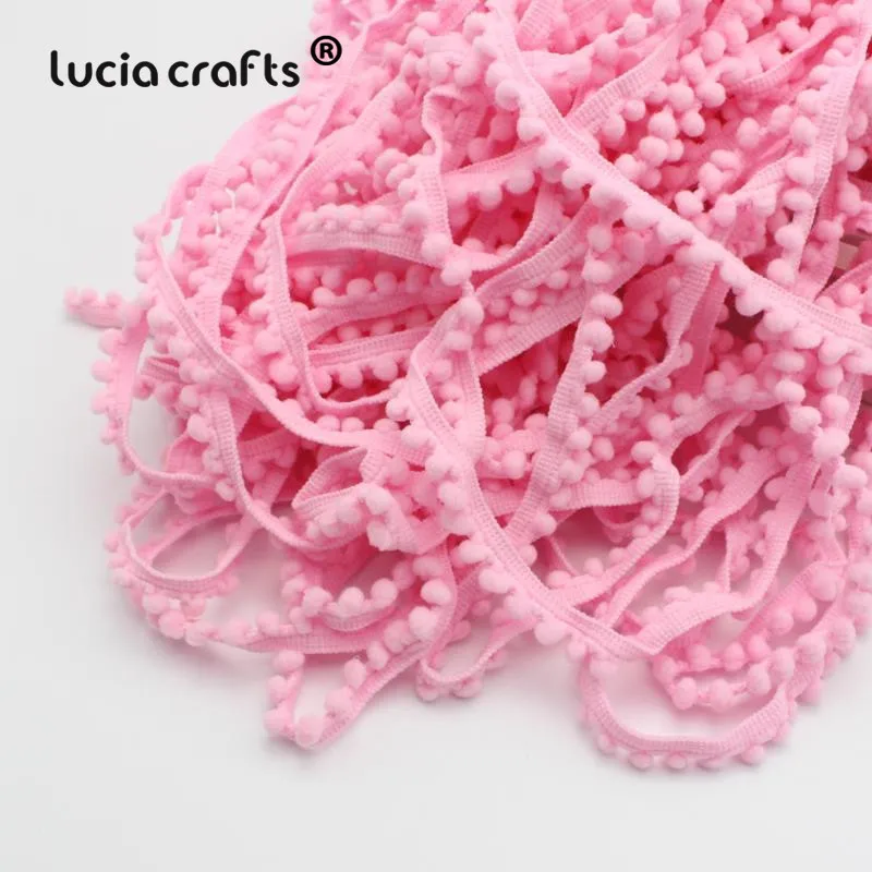 Lucia crafts 12 ярдов/24 ярдов 10 мм помпоны отделка шар тесьма кружева бахрома ленты Ткань DIY Швейные аксессуары ручной работы K0601