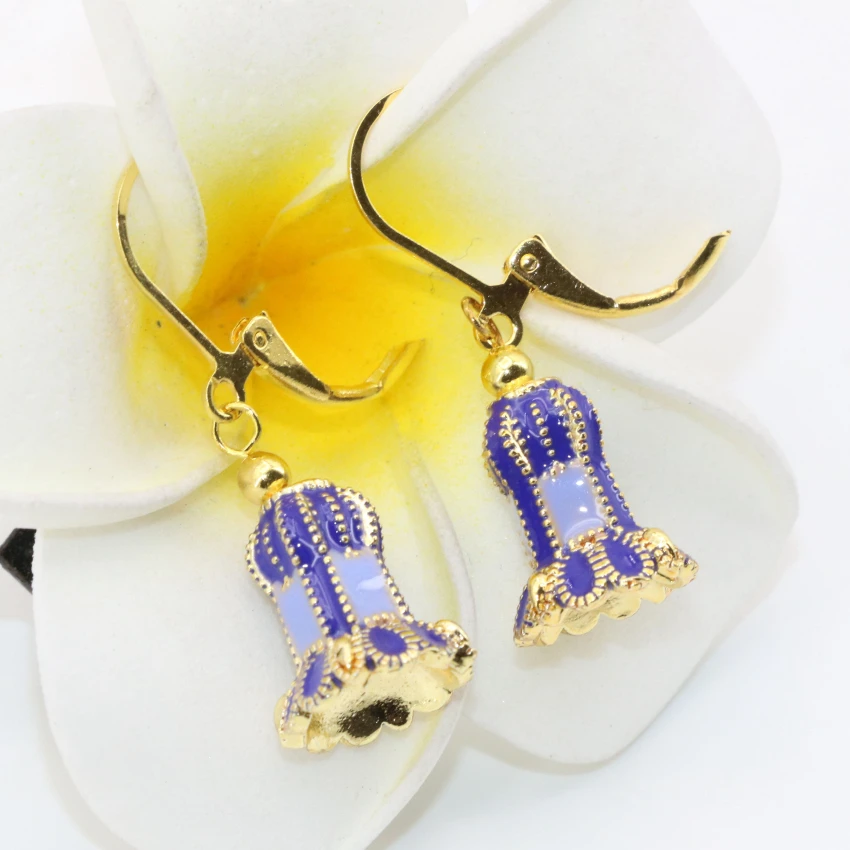 

10*13 мм очаровательные висячие серьги в форме цветка золотистого цвета в богемном стиле Лидер продаж женские ювелирные изделия Diy B2643