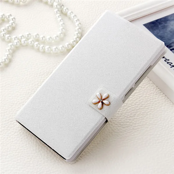 White Flower AXD роскошный флип-кошелек с подставкой, Шелковый чехол для телефона, чехол для Nokia 2 2,1 3 3,1 Plus 5 5,1 6,1 Plus X6 6, чехол для телефона - Цвет: White Flower