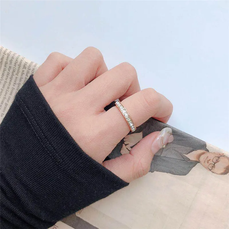 INS Girl's Heart Ring Южная Корея крутое студенческое универсальное циркониевое пищевое