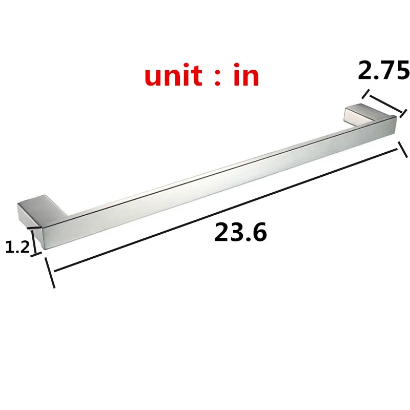 304 Stainless Steel Bathroom Square Towel Rail Bar Racks Hardware Accessories | Обустройство дома