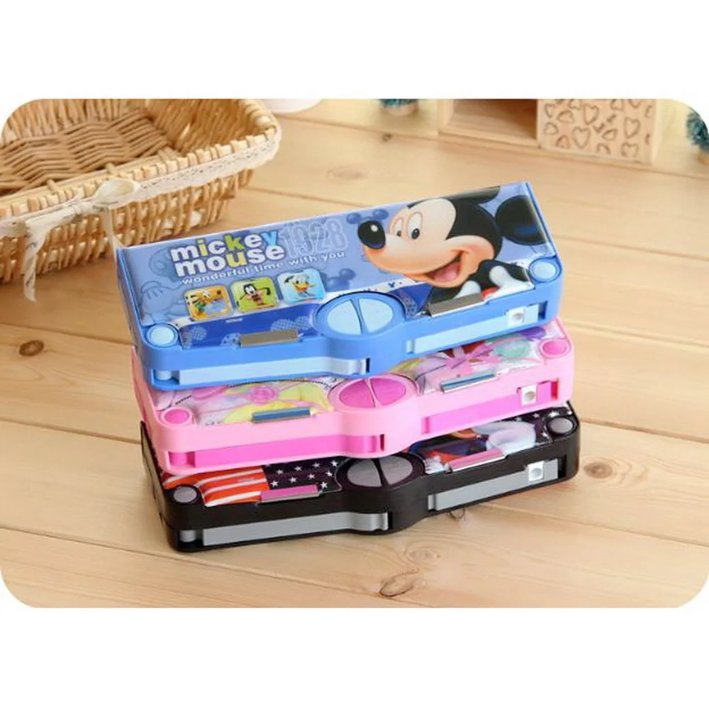 New shop 220806/Multifunctional stationery / children primary school kindergarten boys and girls plastic cute pencil case | Канцтовары