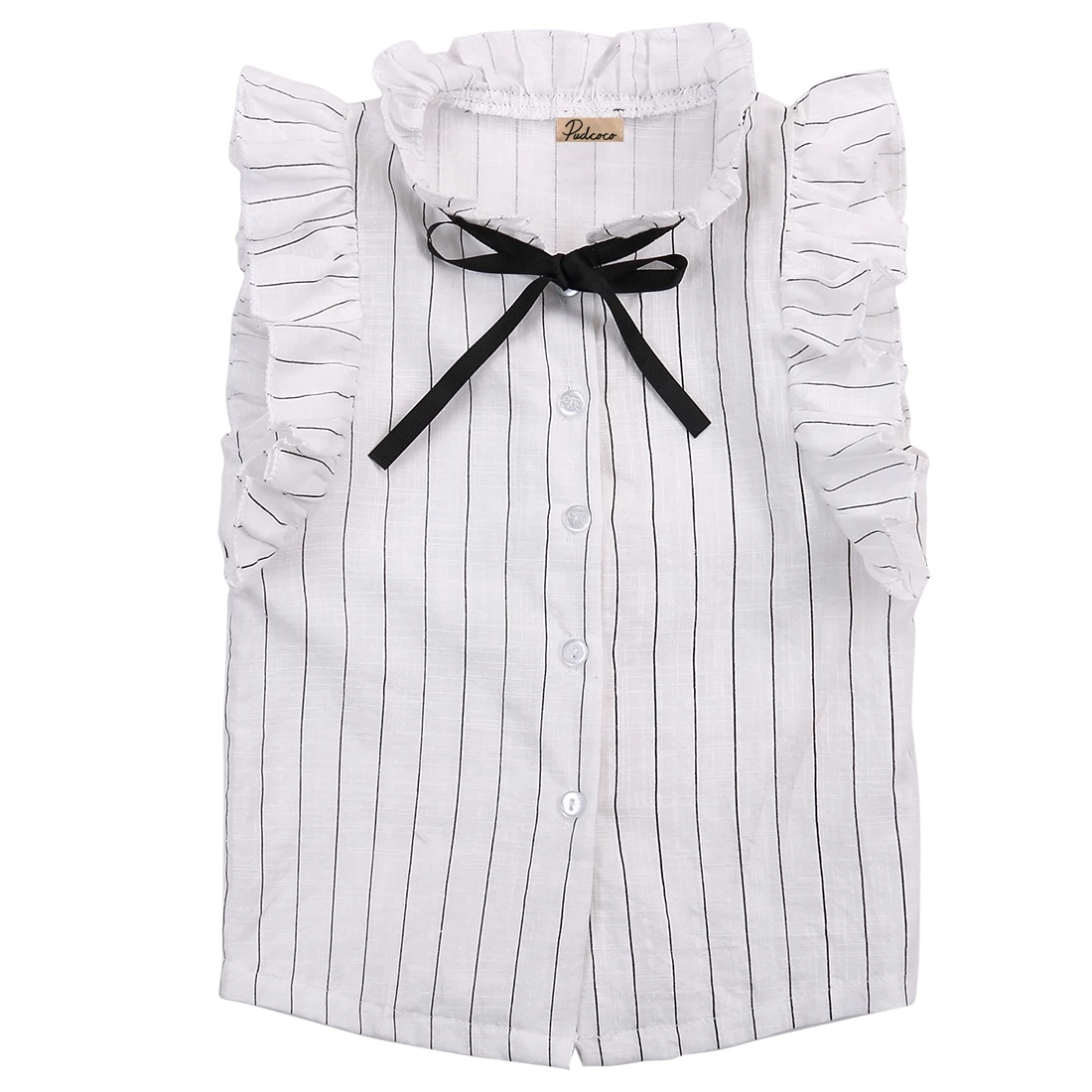 Новинка 2018 для маленьких девочек летняя Праздничная блузка без рукавов с