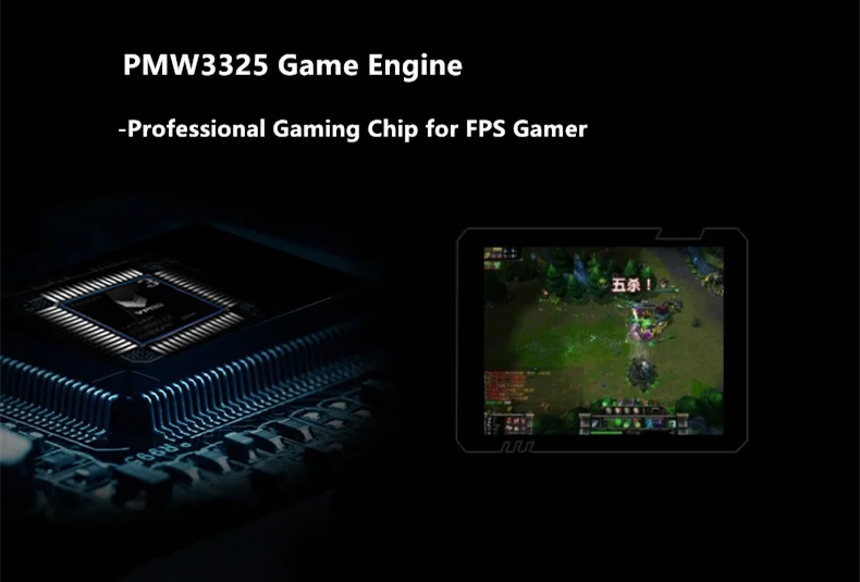 Rapoo V20PRO 8000 dpi 9 программируемых кнопок датчик PMW3325 оптическая игровая мышь для профессионалов геймеров PUBG мышь
