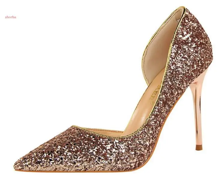 New summer autumn Pumps Extrem Sexy High Heels Women Shoes Thin Female Wedding Gold Sliver Ladies sandals | Обувь