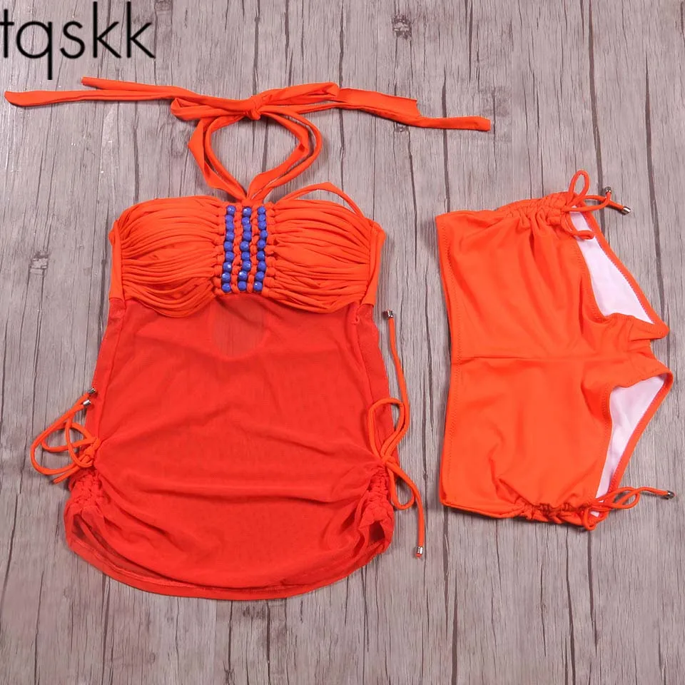 TQSKK 2019 Halter Top Платье-бикини женский купальник сексуальный комплект бикини