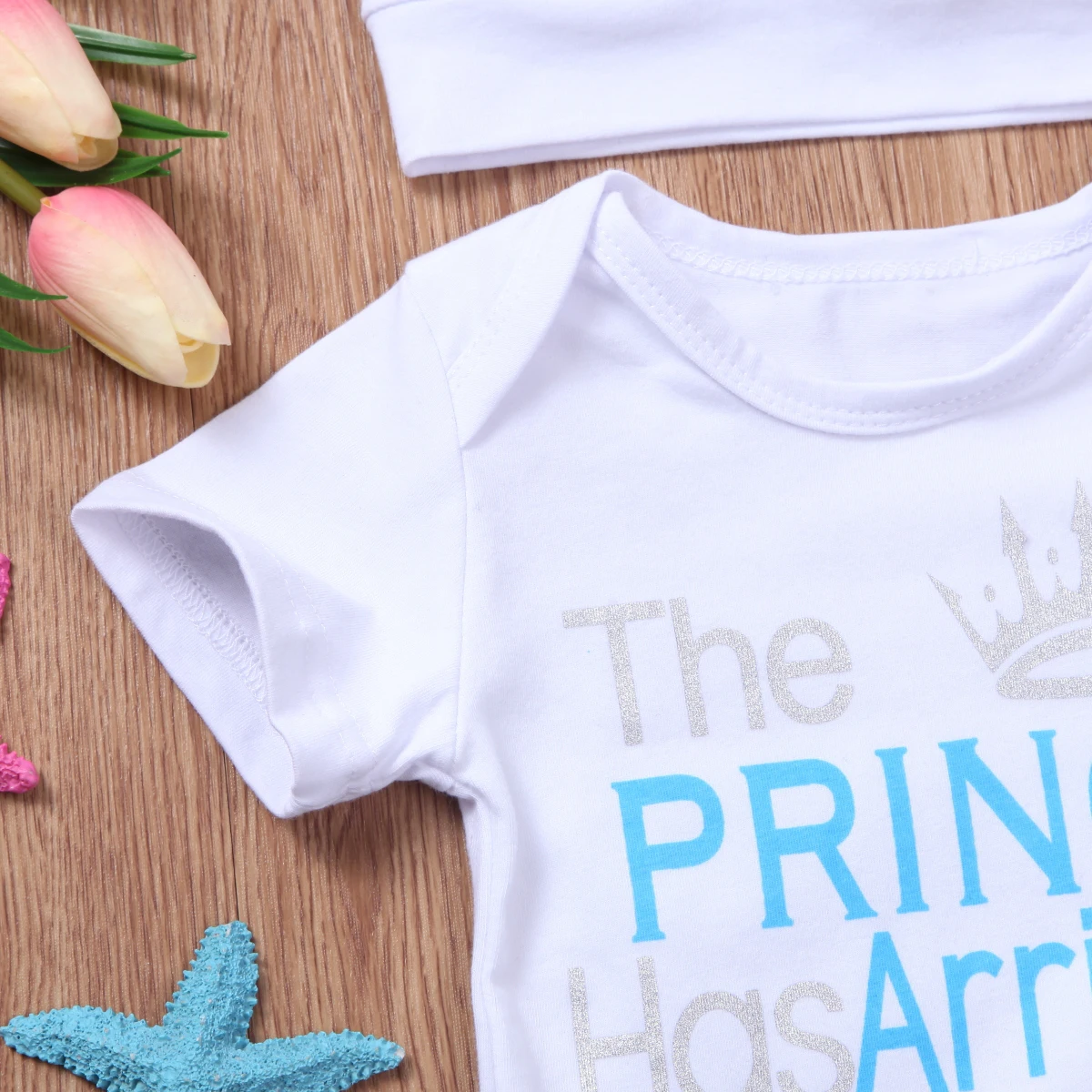 Newborn Baby Boys Prince Clothes Jumpsuit Romper Bodysuit Playsuit Hat Outfits |