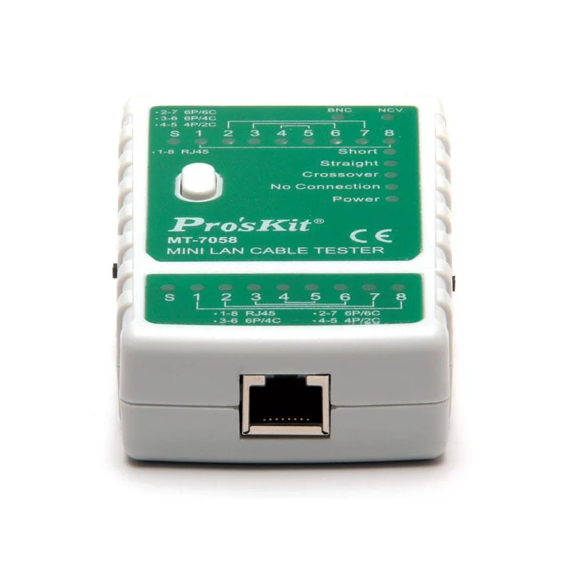 Pro'skit MT-7058 RJ45 RJ11 RJ-12 BNC LAN кабель тестер провода линии детектор Tracker с Напряжение детектор функция