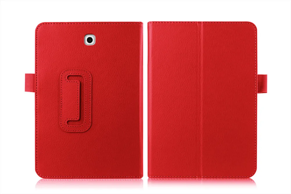 (100 шт.) DHL 2-Folder Litchi Flip Stand кожаный чехол-сумочка Funda Cover For Samsung Galaxy Tab S2 8 0 SM-T710 T715 T710 |