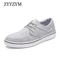 zyyzym men casual shoes new arrival of spring autumn comfortable lace up fashion brand flats breathable man canvas shoes