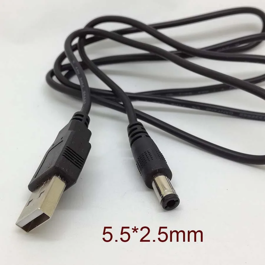 PC Laptop USB Male to 5V DC 5.5mm x 2.5mm Barrel Connector Power Cable Cord new | Электроника