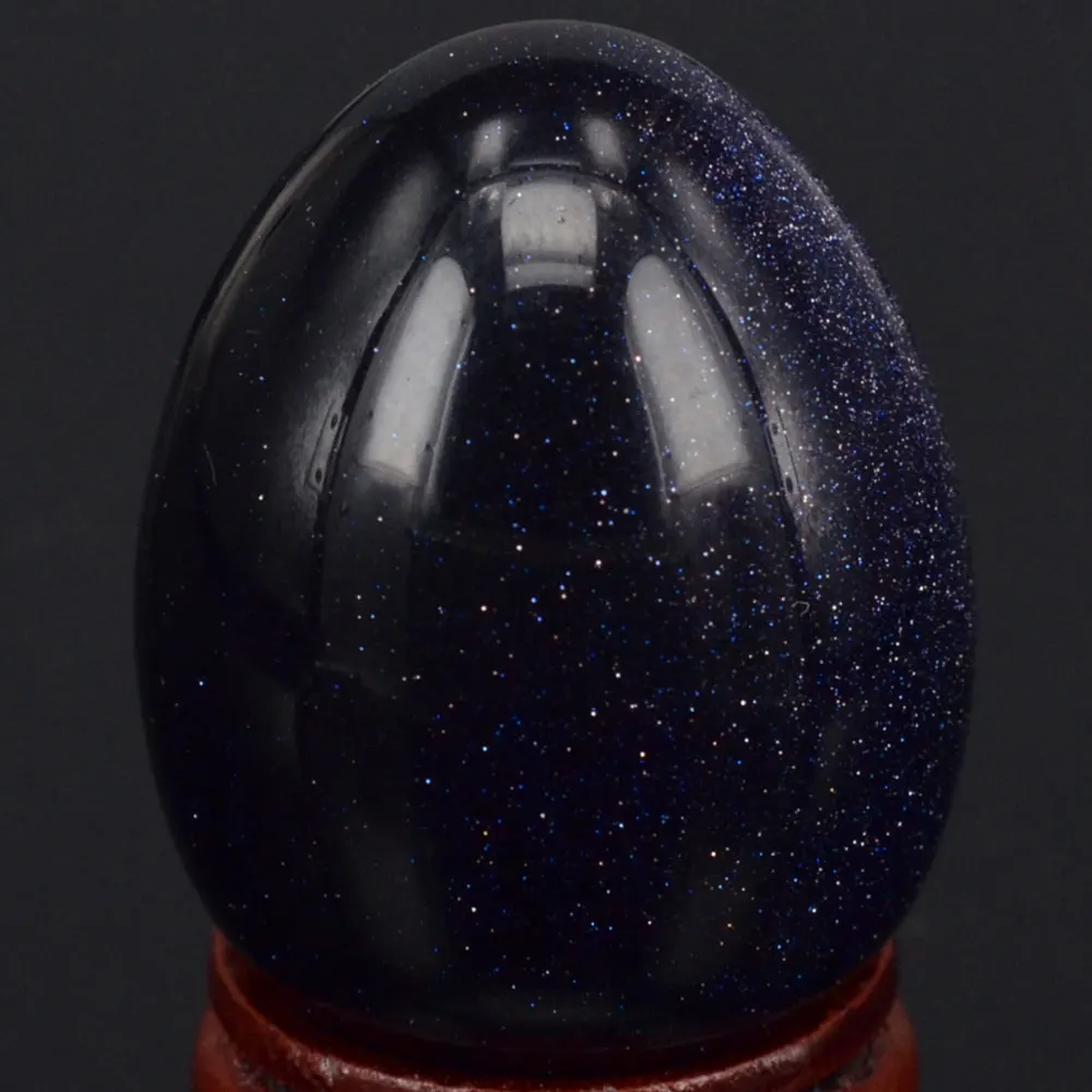 34x44 мм BlueGoldstone песок флэш Сфера яйцо чакра исцеляющий камень reiki резные поделки с
