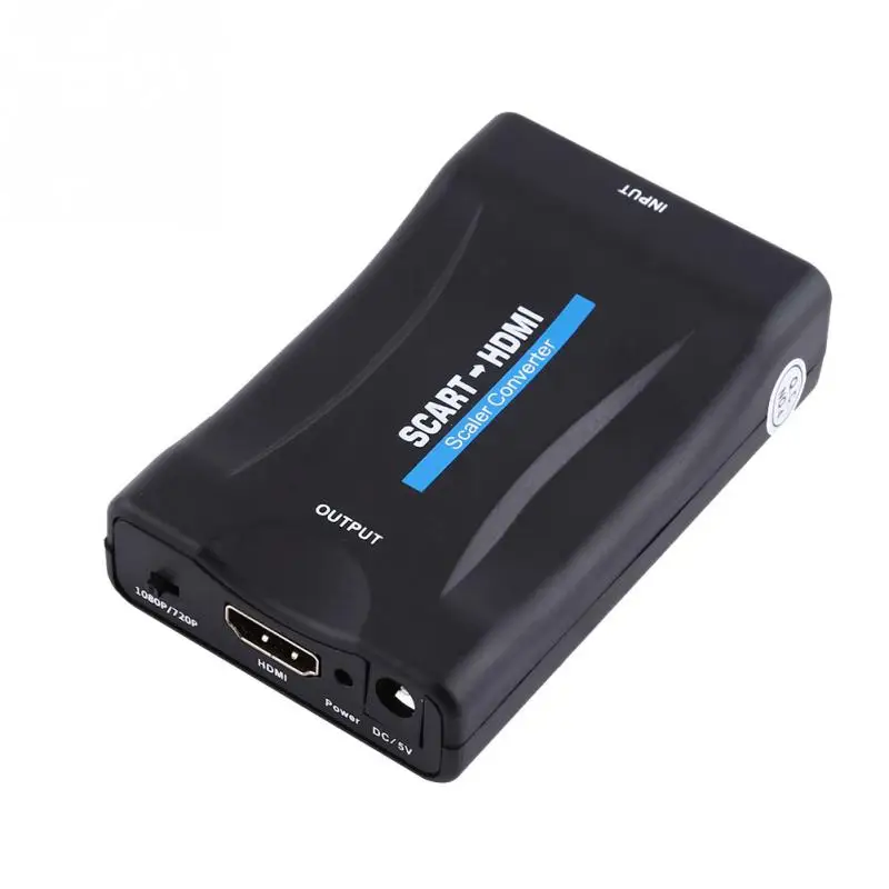 Scart to HDMI Audio Video Converter Scaler Adapter 720P 1080P With USB Cable | Converters