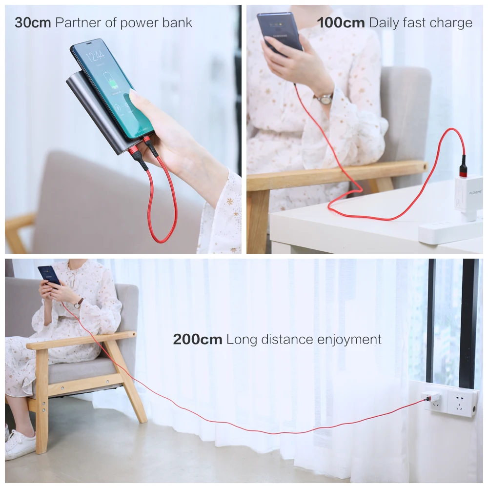 Кабель зарядный FLOVEME USB Type-C 3 А для Samsung S10 S10e S9 | Кабели