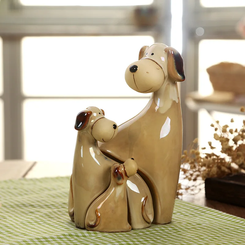 

Creative Home Furnishing animal decoration ornaments dog ceramic crafts home decor figurines miniatures