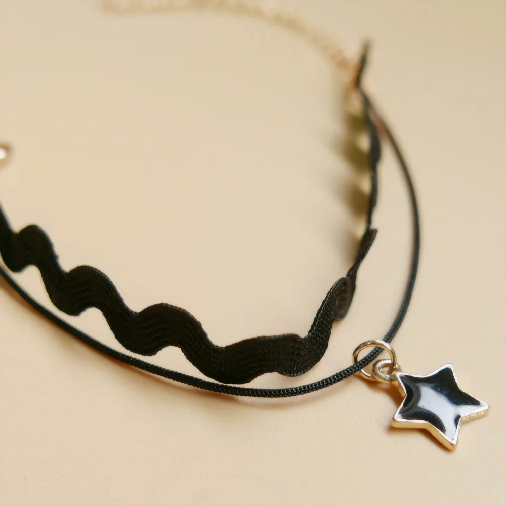 Женский браслет в стиле Харадзюку многослойный бархатный кружевной | Украшения и