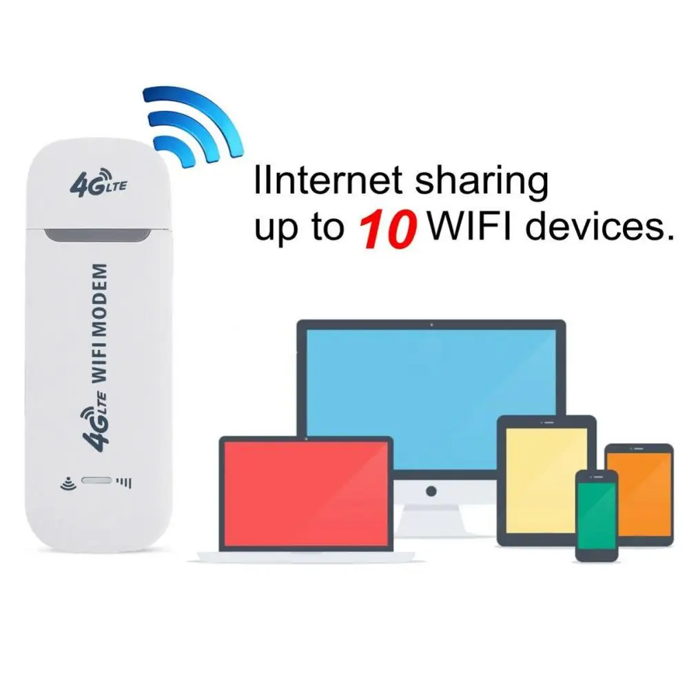 Разблокированный 4G LTE автомобильный WIFI беспроводной USB ключ для мобильного