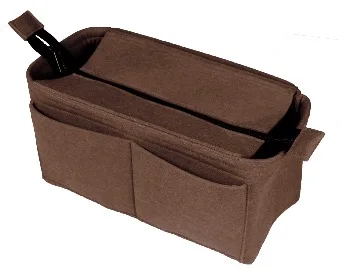 Dark Brown Настраиваемый Войлок Tote Organizer(w/Top Zipper) Neverfull MM GM PM Speedy 30 25 35 40 кошелек вставка сумка для подгузников - Цвет: Dark Brown