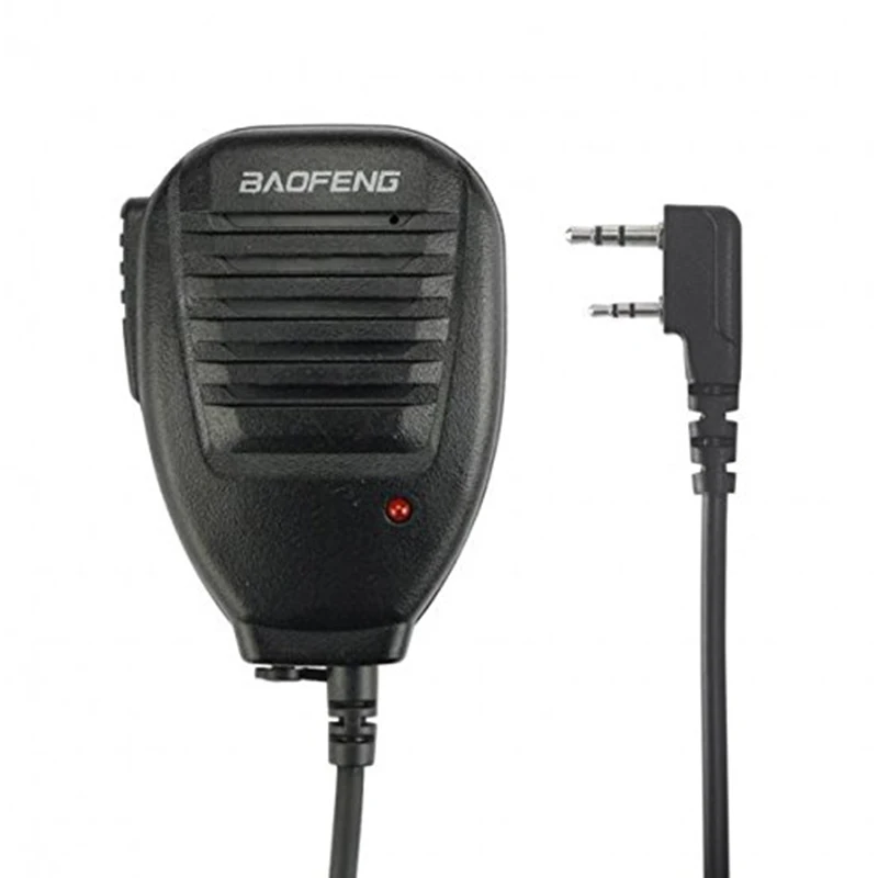 Черный 5 шт. портативной рации Baofeng Динамик MIC для r Kenwood TYT Pofung ручной UV5r UV-82 Bf-888s Bf 888 S UV-5R аксессуары микрофон - Цвет: Черный