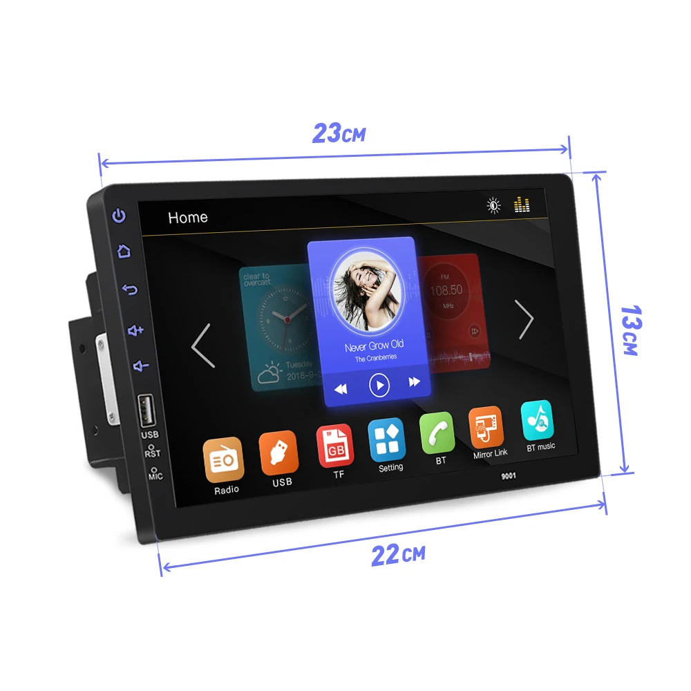 Автомобильный мультимедийный плеер Mirror link Android 8 0 2 din 9 '' Bluetooth FM/SD/USB камера