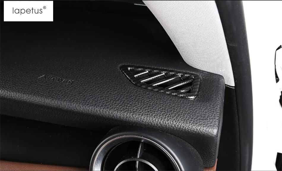 

Lapetus Accessories Fit For Alfa Romeo Stelvio 2017 - 2020 Air Conditioning AC Vents Frame Cover Trim Dashboard Air Outlet Cover