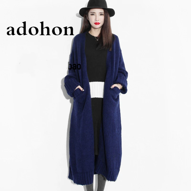 Adohon 2018 Модные женские Свитера Осень Sueter Femme зимний трикотажный кашемировый