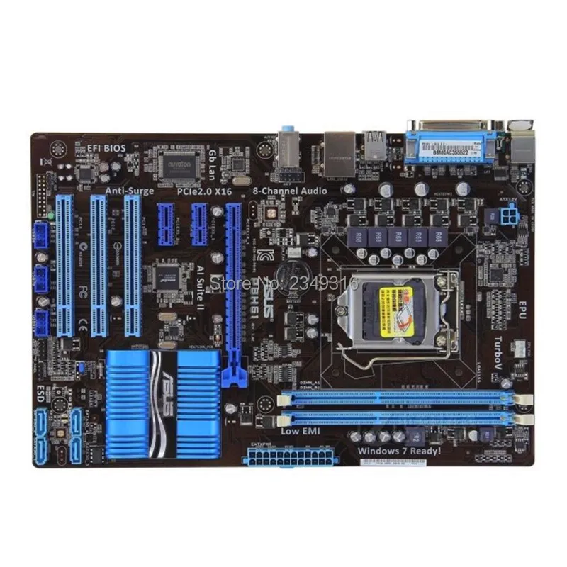 Оригинальная материнская плата для ASUS P8H61 LGA 1155 DDR3 USB2.0 16GB платы для I3 I5 I7 32nm cpu H61 настольная материнская плата