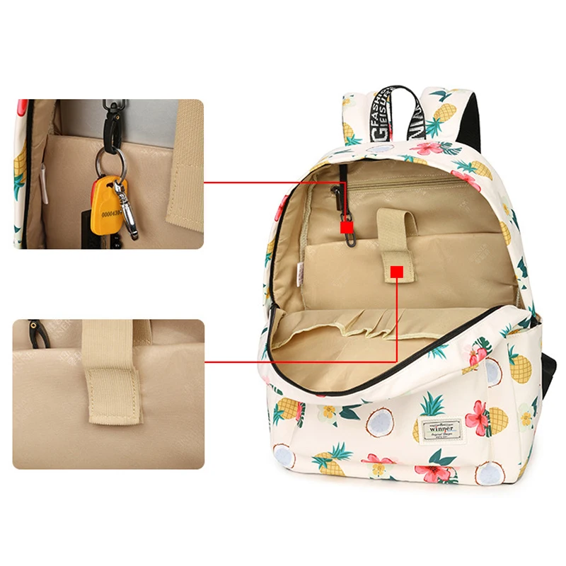 Женские рюкзаки для школьников LADSOUL модные холщовые вместительные дорожные