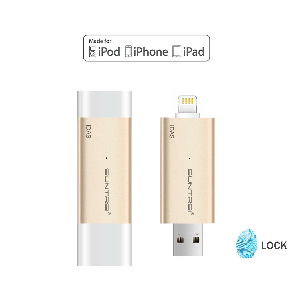 Suntrsi USB3.0 lightning pendrive 32 Гб 64 128 ГБ для iPhone 6/6 s/7/8/8 plus высокоскоростной MFI USB флеш