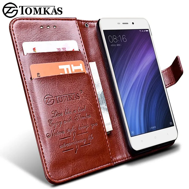 Business Case For Xiaomi Redmi 4A Cases Cover Flip Wallet Conque 5.0 Inch Leather TOMKAS |