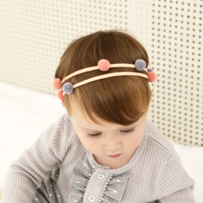 2017 милые повязки с шариками для маленьких девочек от 0 до 3 лет аксессуары волос