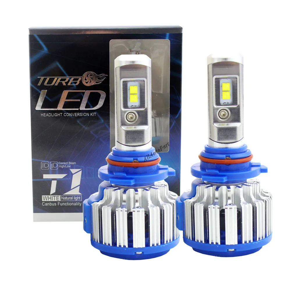 T1 наборы ламп для автомобильных фар 9006 Led Canbus лампа высокой мощности 70W 7200lm LED