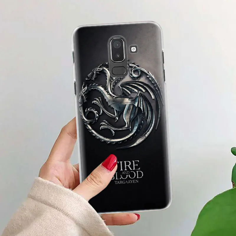 Чехол для телефона с изображением игры трона для samsung Galaxy J4 J6 Plus J3 J7 J8 C2 Core J5 J7 Prime, Жесткий Чехол из поликарбоната