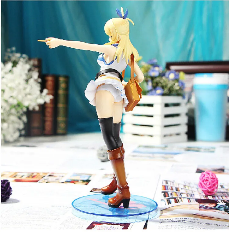 Аниме ПВХ hqf Fairy Tail фигурку Нацу Dragnir серый Fullbuster Сексуальная Люси модель игрушки украшения коллекции подарок 23 см