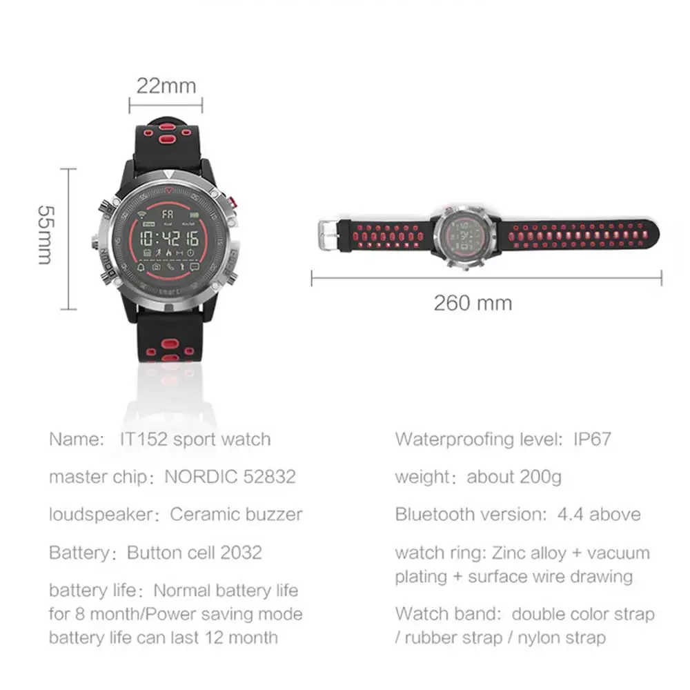 Nashone мужские часы водонепроницаемые Смарт Шагомер напоминание о звонке