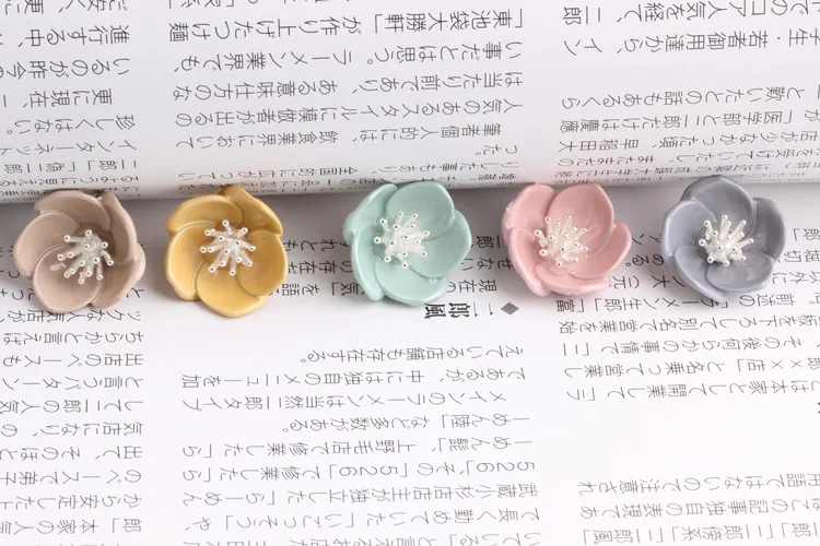 Diy jewelry finding 30pcs/lot colorful alloy drop oil flowers shape cartoon Stamens daisy metal fashion charms | Украшения и